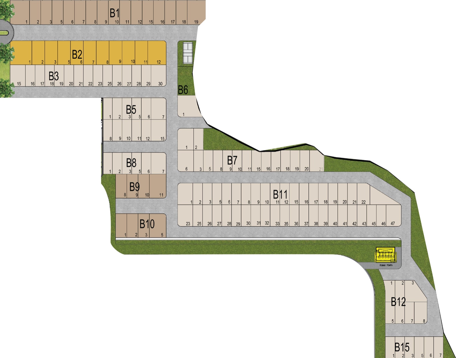 Siteplan Cluster Borneo